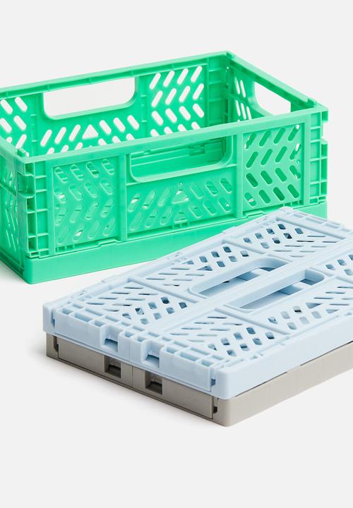 H&M - Foldable storage crate - light blue