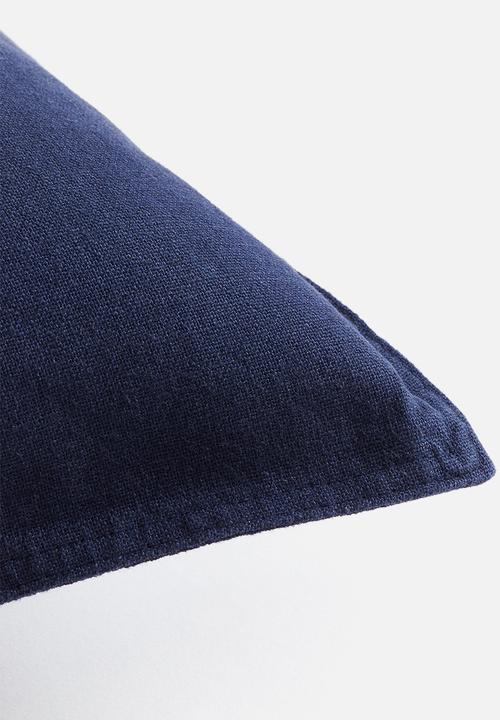 H&M - Linen-blend cushion cover - navy blue 