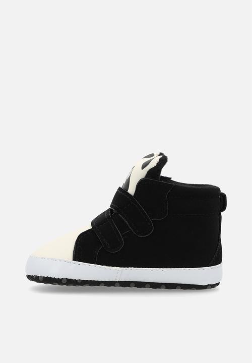 Pop Candy - Twin adjustable strap fastener hi top sneakers - black