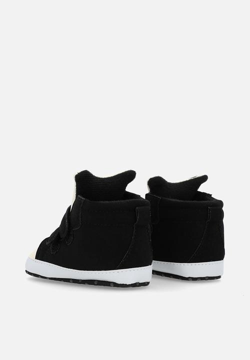 Pop Candy - Twin adjustable strap fastener hi top sneakers - black
