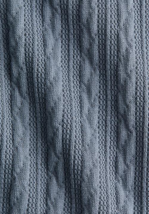H&M - Cable-knit look hoodie - steel blue 