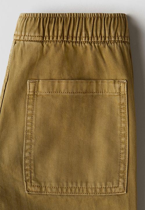 H&M - Cotton trousers - dark yellow