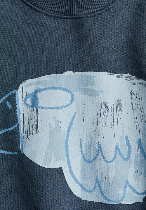 H&M - Sweatshirt - dusty blue bird
