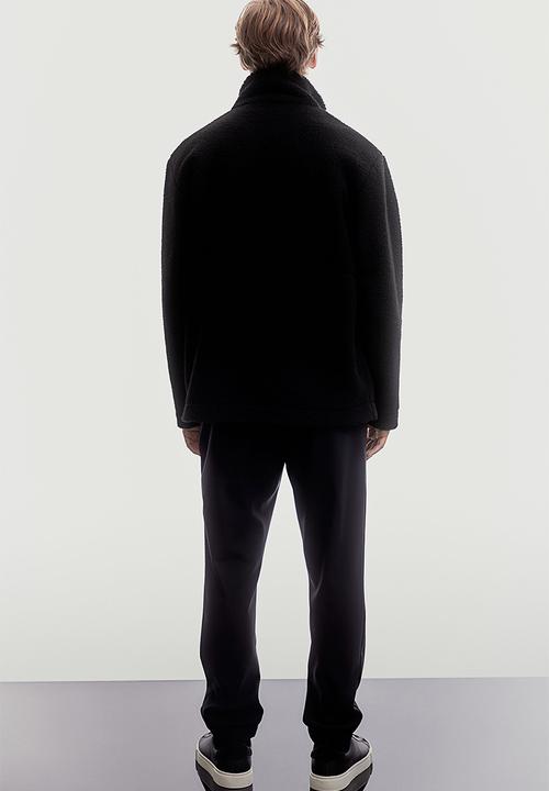 H&M - Loose fit teddy jacket - black