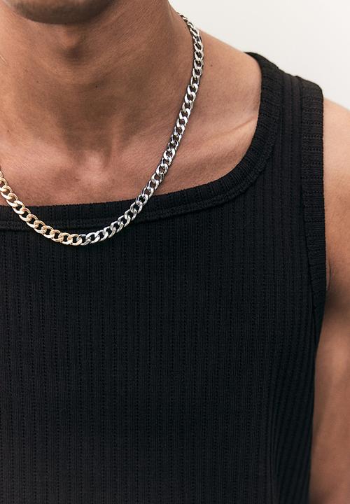 H&M - Slim fit ribbed vest top - black