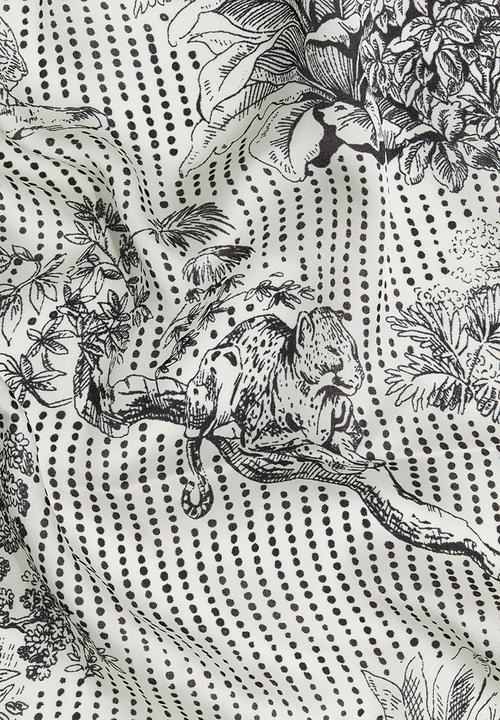 H&M - Patterned scarf - white & black patterned