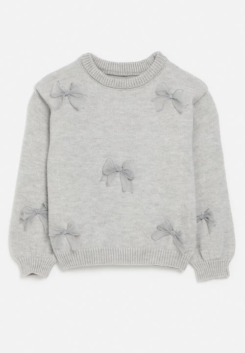 Pop Candy - Bow décor jersey - grey