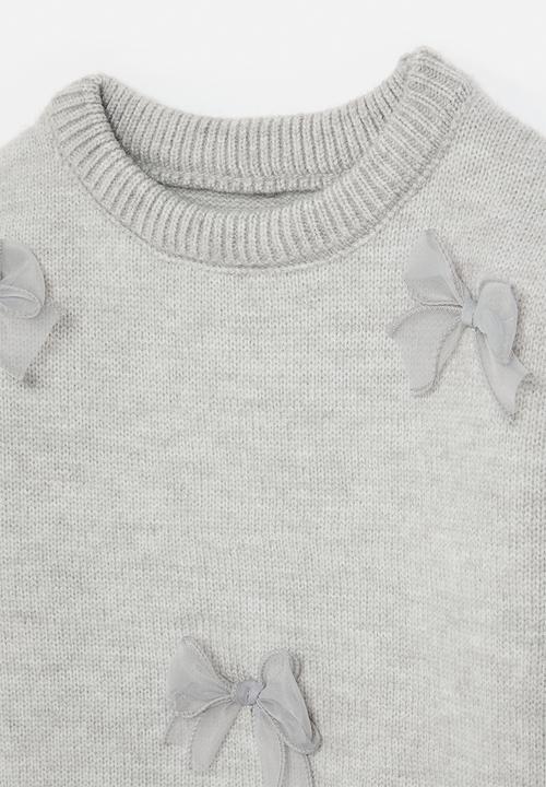 Pop Candy - Bow décor jersey - grey