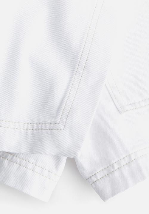 H&M - Denim skort - white