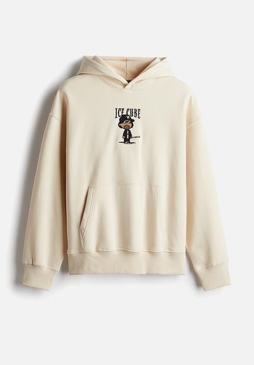 メンズウェア STRAIGHT OUTTA ICE BATH HOODIE S Oversized fit printed hoodie - light beige/ice cube - 1117750019