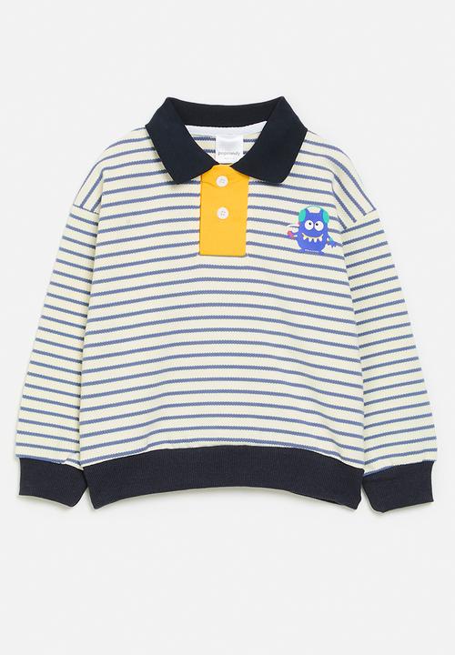 Pop Candy - Striped collared jersey - multi