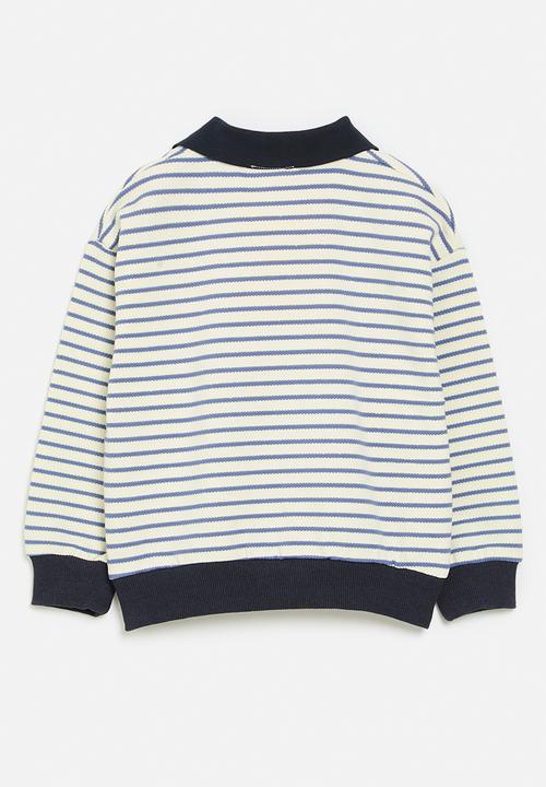 Pop Candy - Striped collared jersey - multi