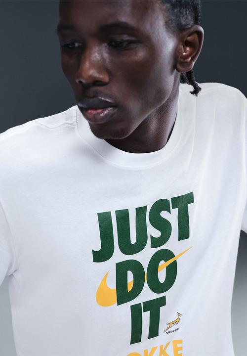 Nike - Springbok Men's Just Do IT Bokke T-shirt  - White/University Gold