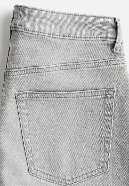 H&M - High denim shorts - light grey