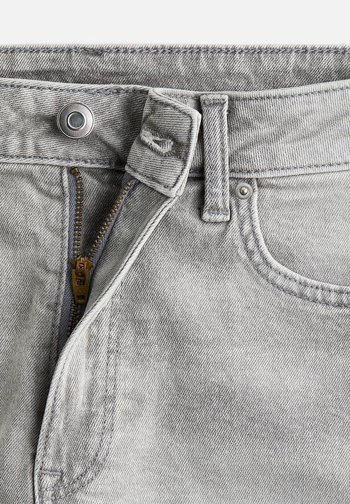 H&M - High denim shorts - light grey