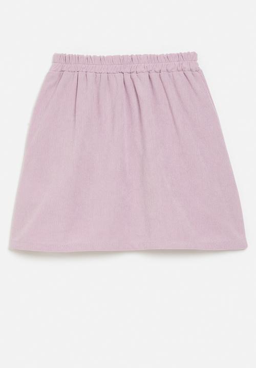 Pop Candy - Button down cord skirt - purple