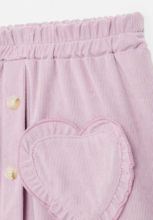 Pop Candy - Button down cord skirt - purple