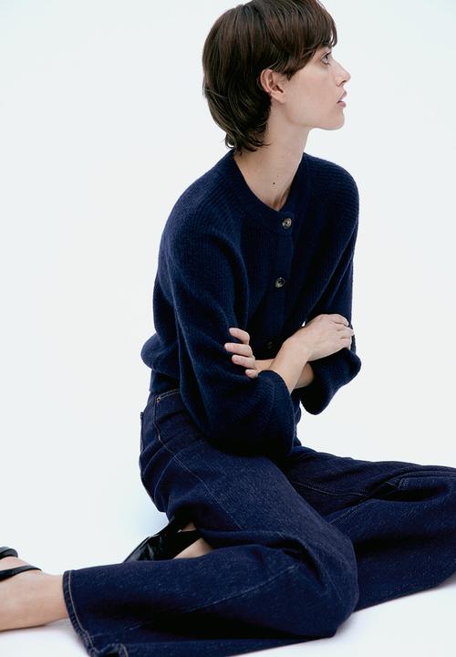 H&M - Wide high jeans - dark denim blue