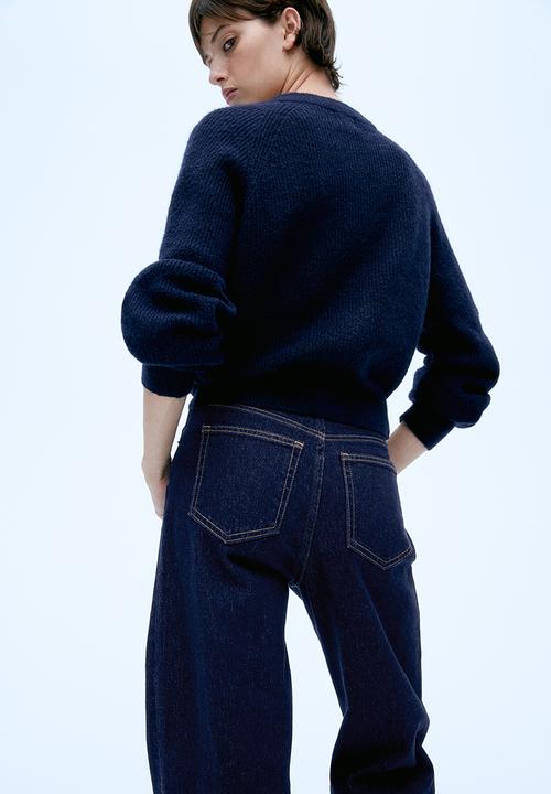 H&M - Wide high jeans - dark denim blue
