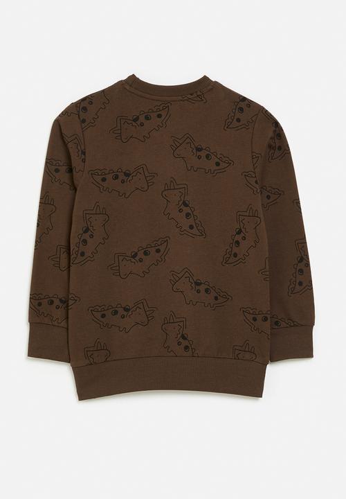 Pop Candy - Dino print sweatshirt - brown