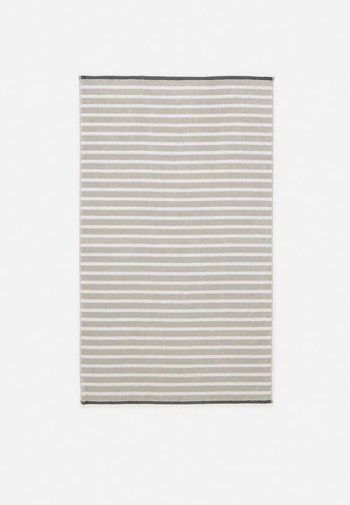 Nortex - Imperial stripe bath sheet - silver grey