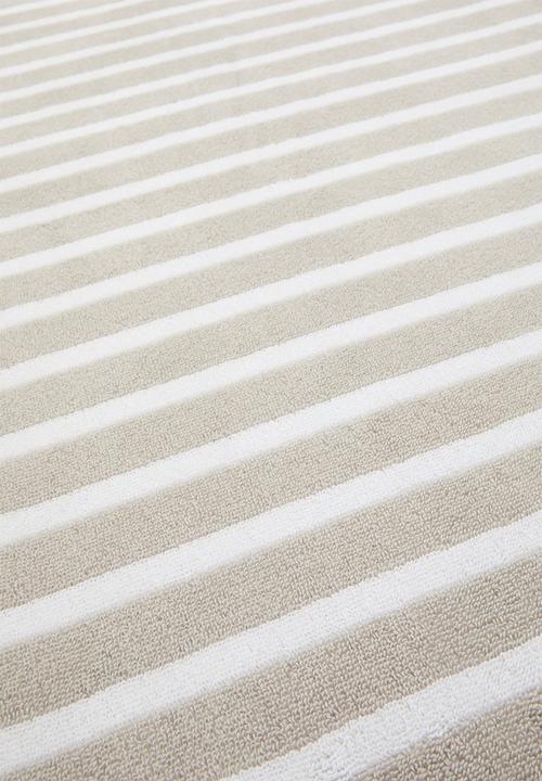 Nortex - Imperial stripe bath sheet - silver grey