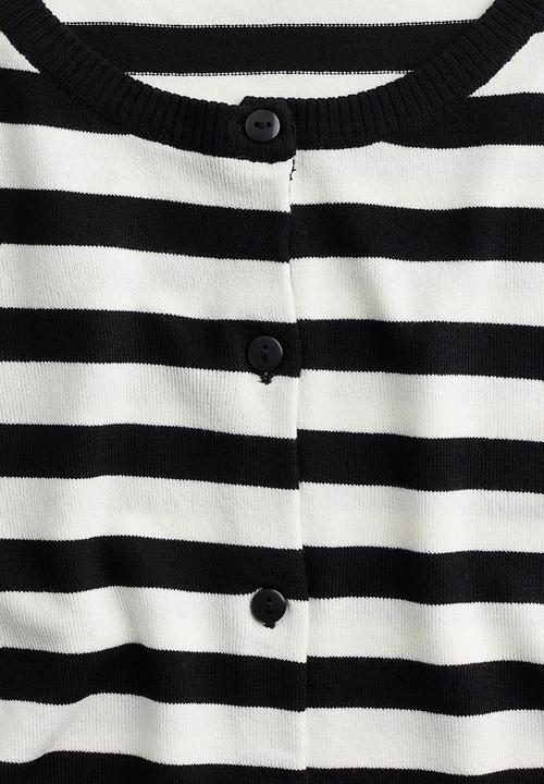 H&M - Fitted cardigan - black striped
