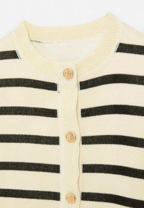 Pop Candy - Striped cardigan - black & white