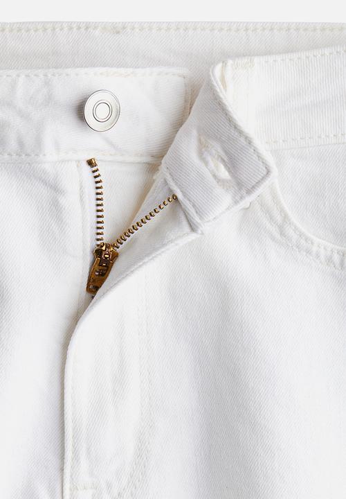 H&M - High denim shorts - white