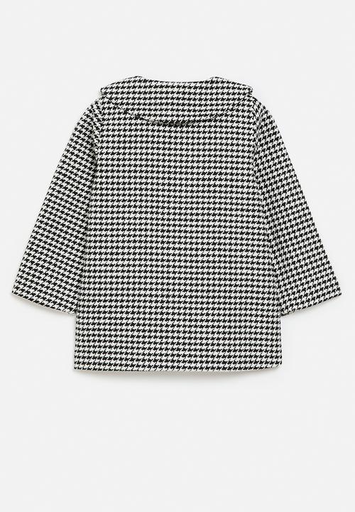 Pop Candy - Houndstooth jacket-black & white