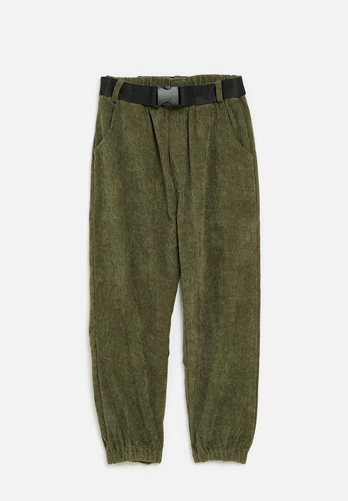 Pop Candy - Corduroy pants - olive green