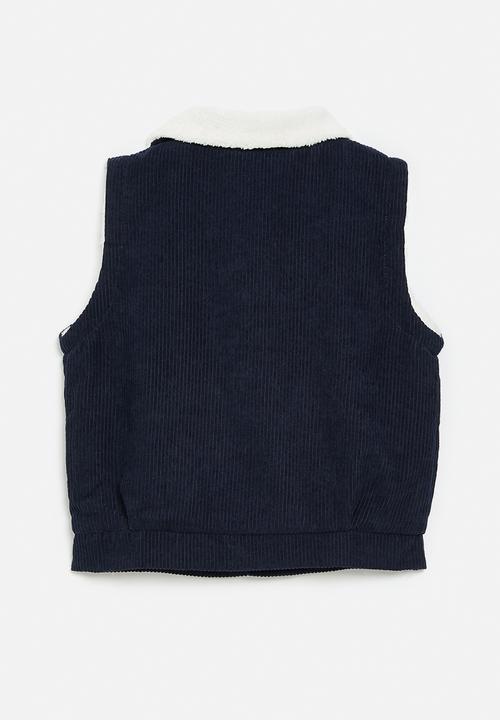 Pop Candy - Shearling gilet - navy