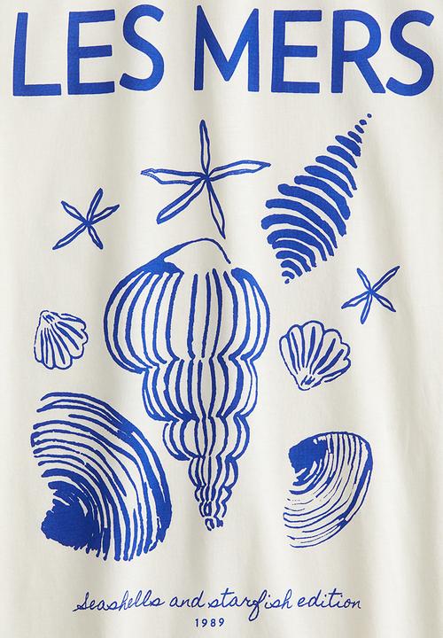 H&M - T-shirt - cream & les mers