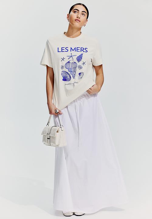 H&M - T-shirt - cream & les mers