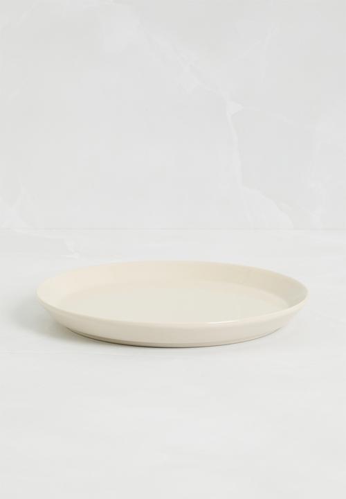 H&M - Clive mid stonewareplate - white