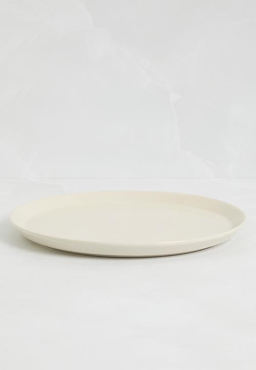 H&M - Clive big stoneware plate - White