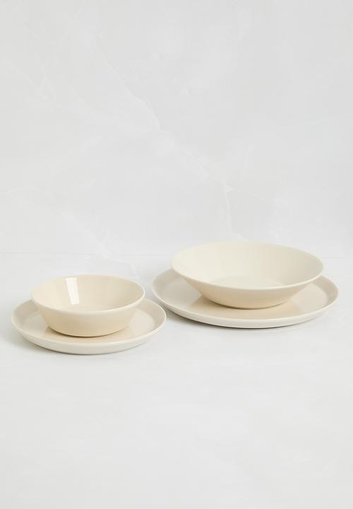 H&M - Clive deep stonewareplate - white