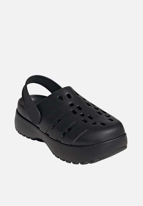 adidas Originals - Adilette clog platform - core black/core black