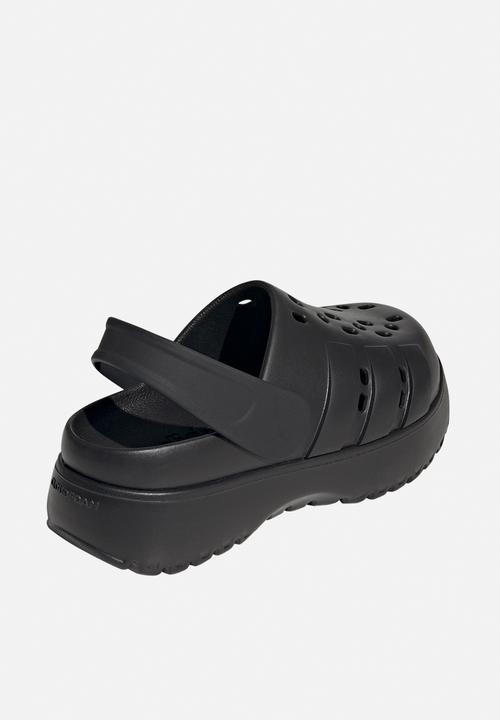 adidas Originals - Adilette clog platform - core black/core black