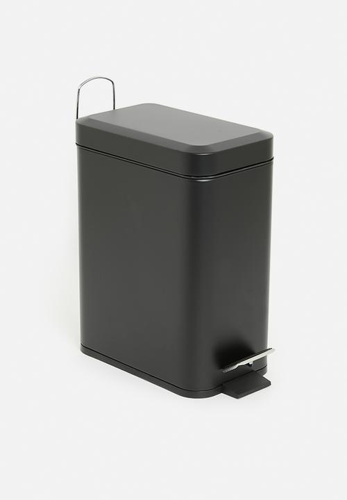 PEDAL BIN 5L METAL BLACK CLR