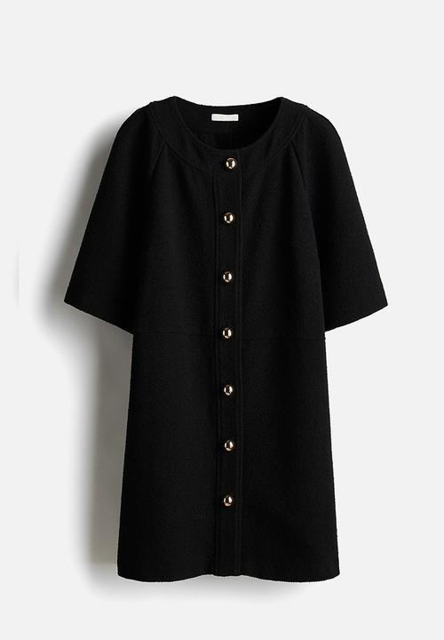 H&M - Button-front dress - black