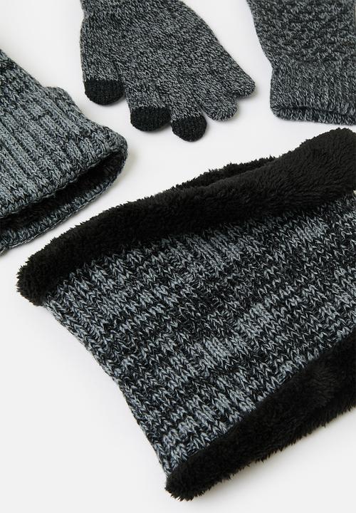 Pop Candy - 3 Piece beanie set - grey