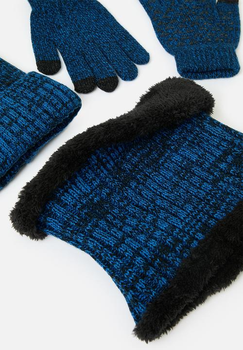 Pop Candy - 3 Piece beanie set - blue