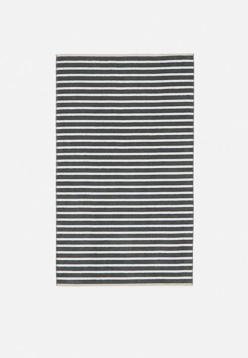 Nortex - Imperial stripe bath sheet - charcoal