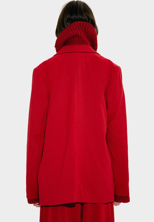 H&M - Double-breasted blazer - red