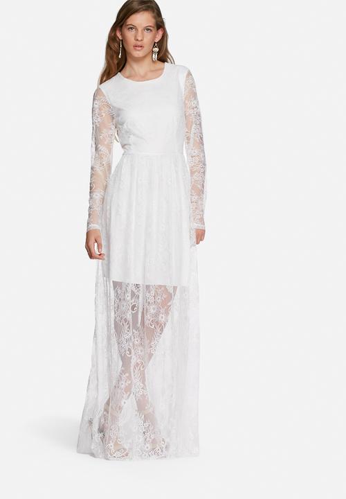 Nanz Lace Long Dress Snow White Vero Moda Occasion Superbalist Com