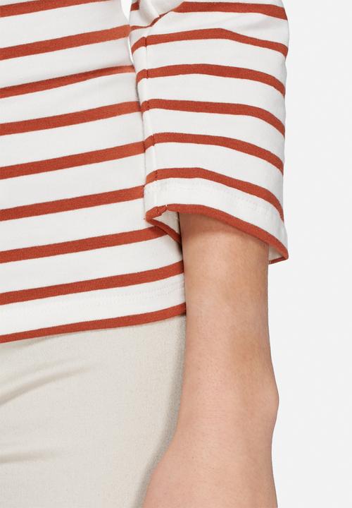 Jacqueline de Yong - Kenya stripy off the shoulder top