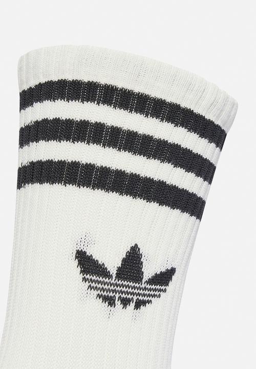 adidas Originals - 3-Stripes Crew Socks 3 Pairs - White