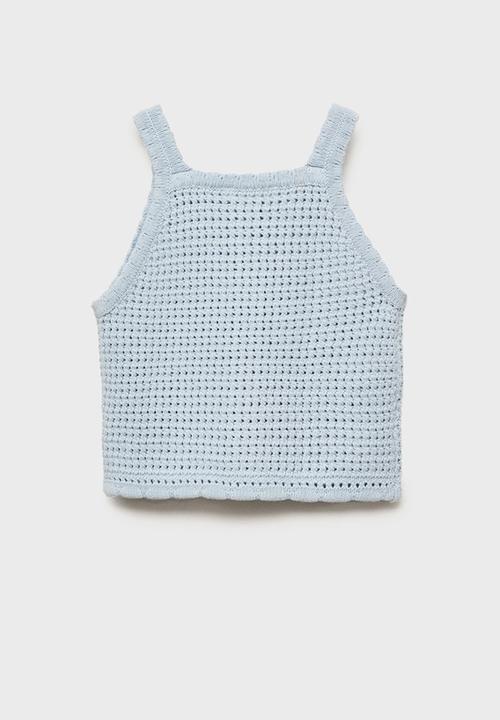 MANGO - Top azores - light pastel blue