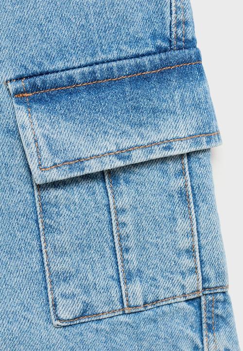 MANGO - Bermudas carpen - open blue